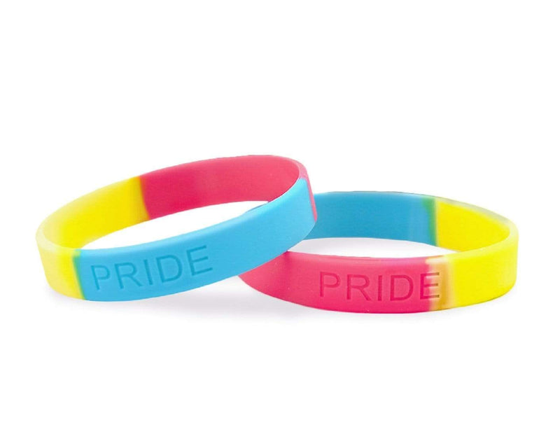 Bulk Pansexual PRIDE Silicone Bracelets - We Are Pride Wholesale