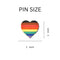 Philadelphia 8 Stripe Pride Rainbow Heart Silicone Pins - We Are Pride Wholesale