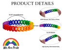 Rainbow Chain Link Silicone Bracelets, Gay Pride Wristbands in Bulk