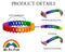 Rainbow Chain Link Silicone Bracelets, Gay Pride Wristbands in Bulk