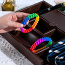 Rainbow Chain Link Silicone Bracelets, Gay Pride Wristbands in Bulk