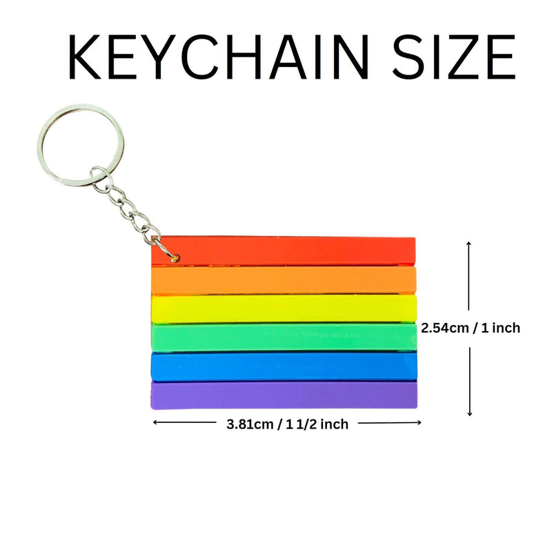 Rainbow Flag Silicone Key Chains, Cheap Gay Pride Jewelry