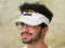 Embroidered Rainbow Rectangle Flag Visors in White - We Are Pride Wholesale