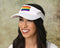 Embroidered Rainbow Rectangle Flag Visors in White - We Are Pride Wholesale
