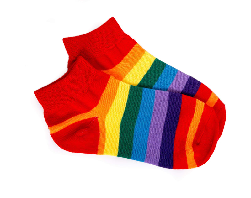 Rainbow Striped Ankle Socks - We Are Pride Wholesale