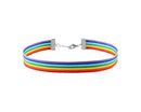 Rainbow Striped Choker Necklaces - We Are Pride Wholesale