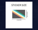 Rectangle Gay PRIDE Disability Flag Stickers, Disability Flag