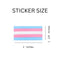 Rectangle Transgender Pride Stickers (250 per Roll)