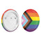 Round Daniel Quasar "Progress Pride" Rainbow Flag Button Pins - We Are Pride Wholesale
