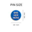 She Her Silicone Pronoun Pins for Gay Pride, LGBTQ Gay Pride Jewelry