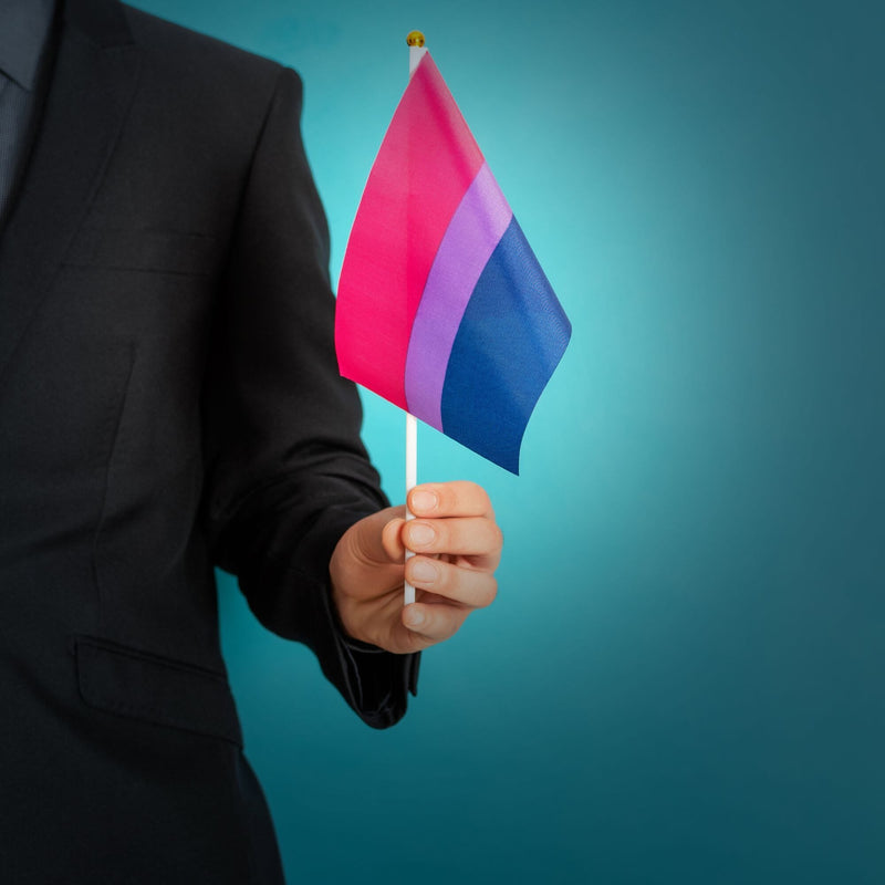 Small Bisexual Flags on a Stick - We Are Pride Wholesale
