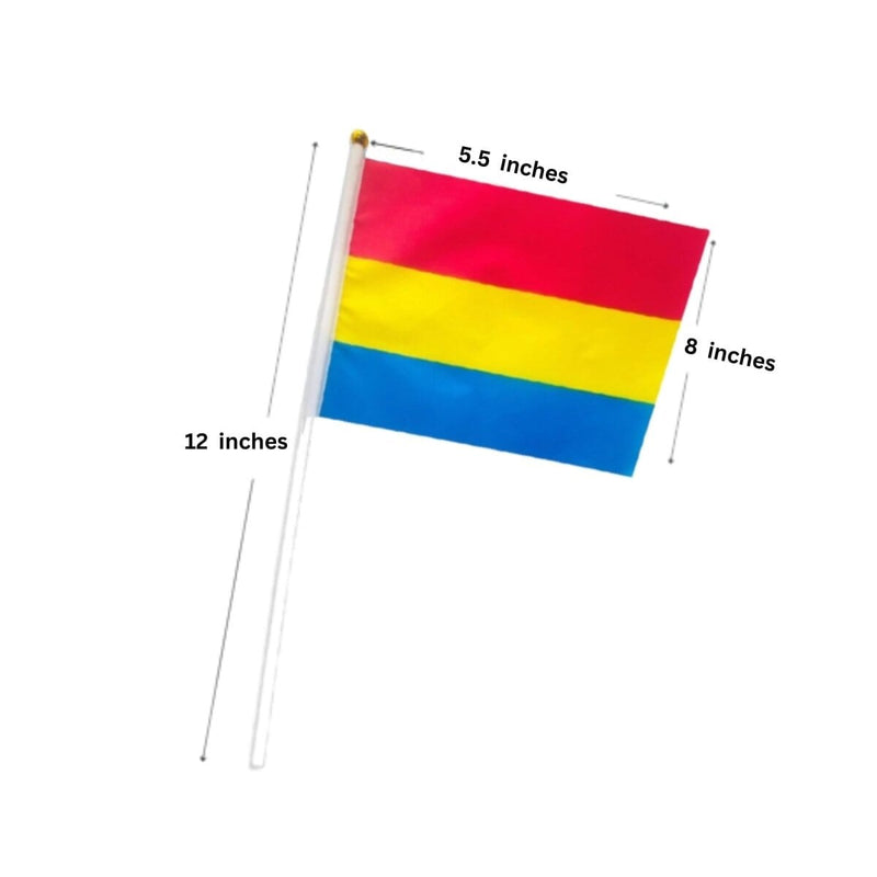 Small Pansexual Flags on a Stick - We Are Pride Wholesale