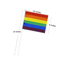 Small Rainbow Striped Flags on a Stick - We Are Pride Wholesale