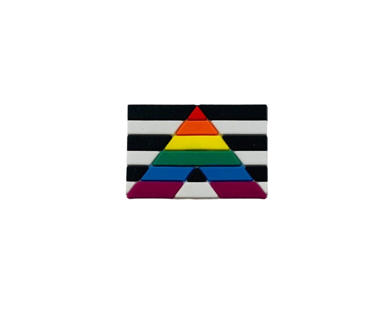 Inexpensive Straight Ally Flag Pins, Bulk LGBTQ Gay Pride Lapel Pins