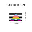 Straight Ally Daniel Quasar Flag Stickers (250 Per Roll) - The Awareness Company
