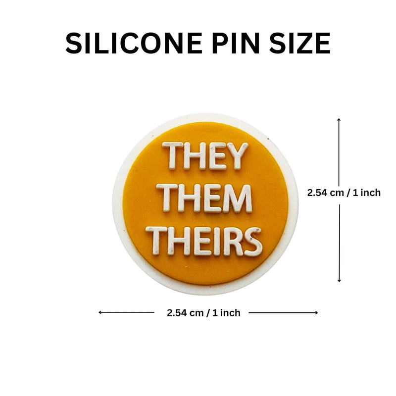 They Them Silicone Pronoun Pins for Gay Pride, LGBTQ Gay Pride Jewelry
