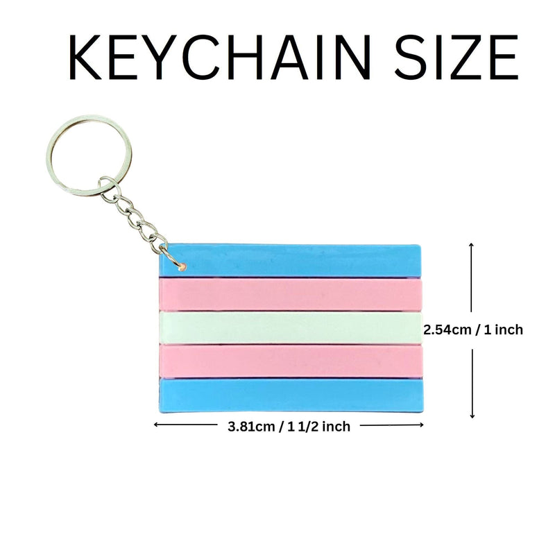 Transgender Flag Silicone Key Chains, Cheap Gay Pride Jewelry