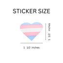 Transgender Heart Shaped Stickers, LGBTQ Gay Pride Awareness